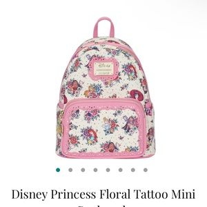 NWT Loungefly Disney Princess Tattoo Mini Backpack